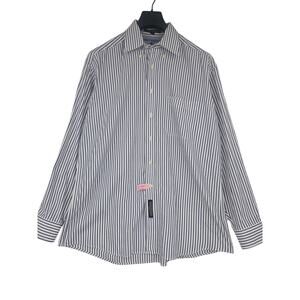 Tommy Hilfiger Shirt Striped Button Down Long Sleeve Stiff Shirt Mens 16-35 3963